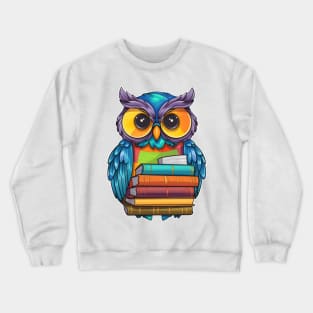 Hoo Knew Reading Could Be So Stylish Art Crewneck Sweatshirt